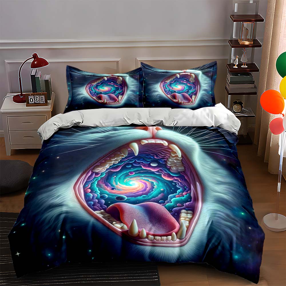 

Cosmic cat maw Bedding Duvet cover sets Duvet covers Pillowcases gifts (1 * Duvet Cover 2 * Pillowcases, without duvet insert) 135x200cm