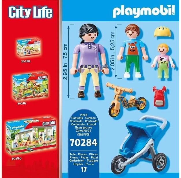Конструктор пластиковый Playmobil 70284 City Life Мама с детьми