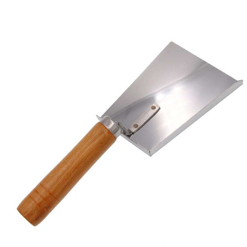 Stainless Steel Shovel with Wood Handle for Beekeepers Hives Cleaner Beekeeping Equipment Bees Farming Accessories