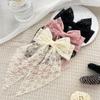 1Pcs Sweet Lovely Princess Style Hairpin  Tailcoat Lace Bow Hair Clip Girl Romantic Wedding Season Headwear Gift