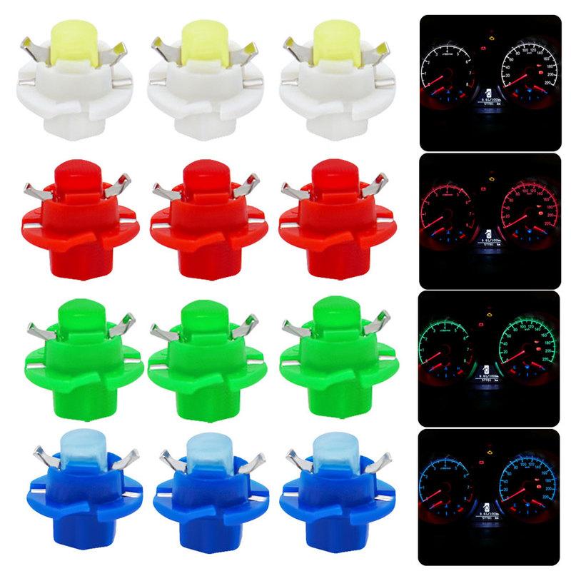 10pcs Universal DC 12V Indicator Signal Lamp Car B8.4 LED Dash Board Bulb Car B8.4D Trument Panel Car Light Accessories