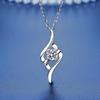 Collana Pendente in Argento Sterling S925 di Alta Gamma con Moissanite - Regalo Lussuoso per Lei