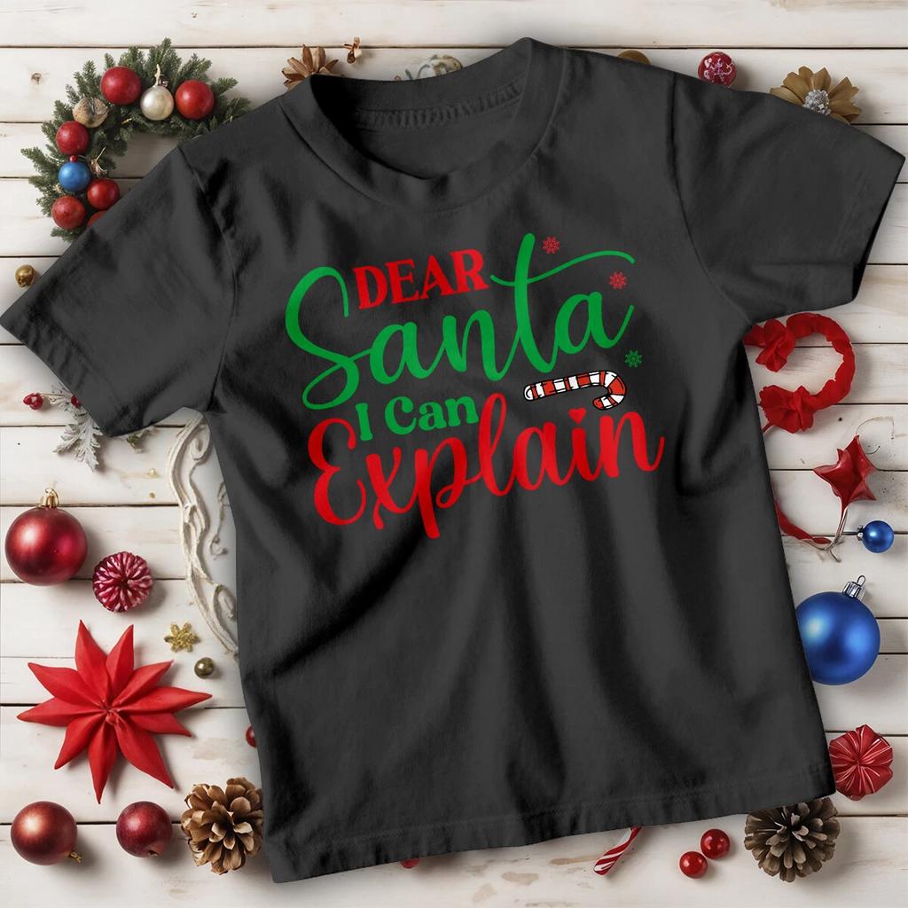 Jungen und Mädchen Weihnachtsmann "Ich kann es erklären" Weihnachts-T-Shirt für Kinder #MC