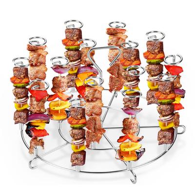 Vertikale Grillspieße aus Edelstahl für Heißluftfritteusen-Grills, Set mit 15 Spießen, abnehmbare Hitze-Küchenwerkzeuge für Cafés, Restaurants, Bäckereien