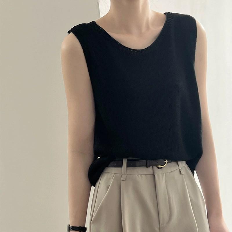 Highly recommended! Super comfortable Tencel linen knit vest for women - perfect summer sleeveless camisole.