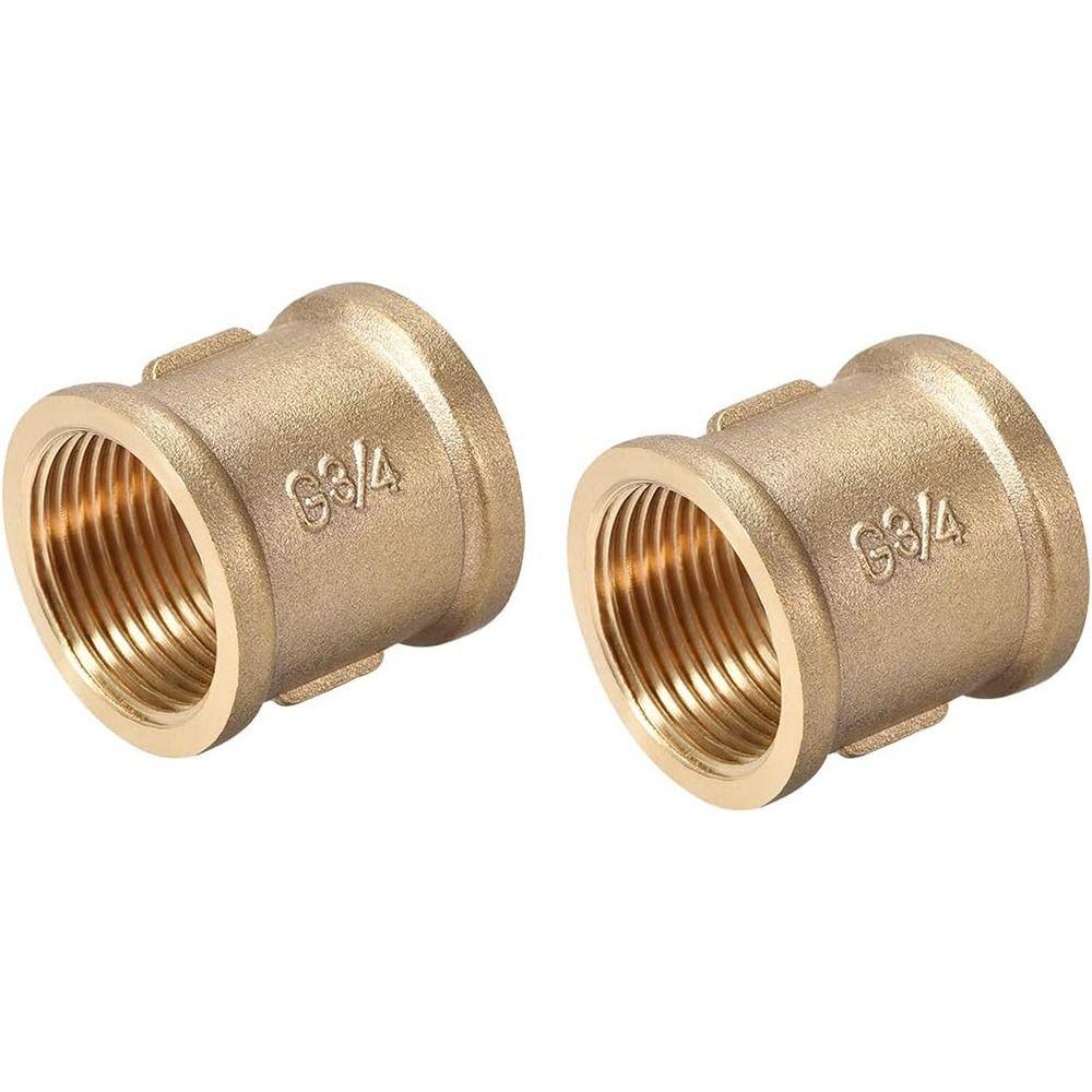

2 шт. фитинги для труб золотого тона, резьба, латунная муфта, соединение водопроводной трубы, газовой трубы, масляной трубы