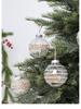 Acryl Weihnachtsbaumschmuck: 9-teiliges Set - 8 cm Schaumstoff-Hängekugeln mit Schneeflocken-Transparentdesign