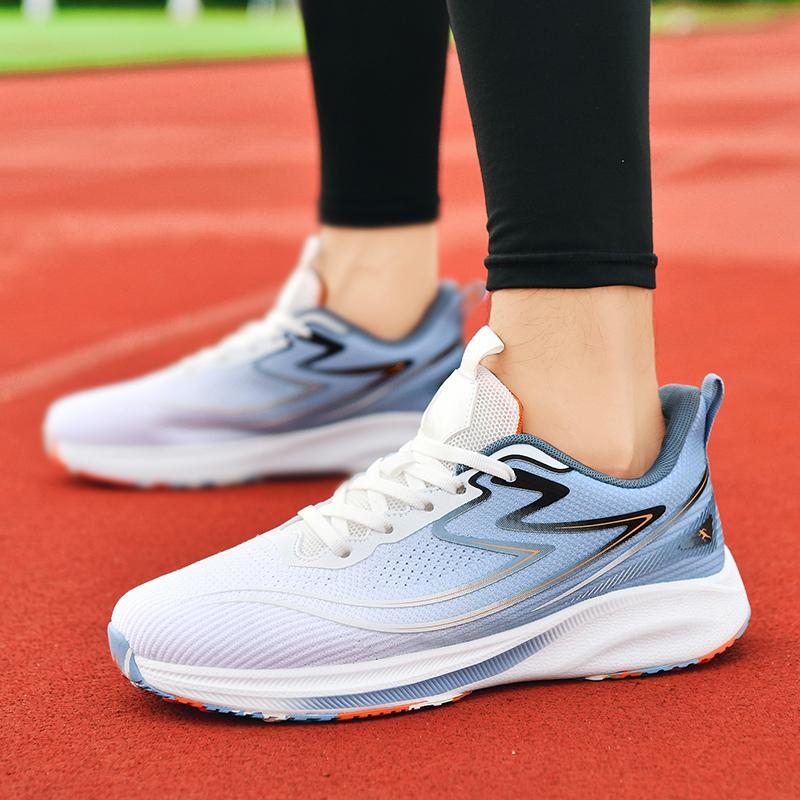 Men's Sports Shoes Full Length Carbon Board Running Shoes Men's Marathon Racing Shock Absorption Track and Field Training Shoes