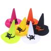 3Pcs Miniature Dollhouse Mini Color Felt Witch Hats For Halloween House Decoration Dolls Accessories Kids Play Toys Witch Hats
