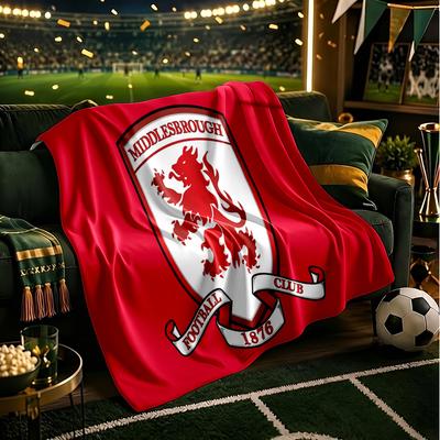 Red Lion Football Club Throws Blanket Flannel Blankets Plush for Couch Bed Gifts for Men Women Travel Picnic Blanket Christmas Fan Gifts