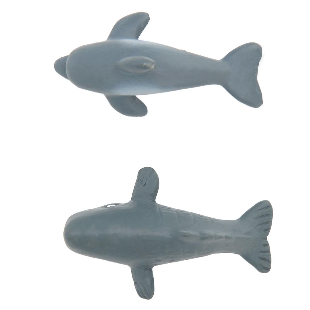 2PCS Whale Ornament Cute Whale Look Modern Style Whale Figurine Resin Ornament for Home Decoration Mini Garden Cake