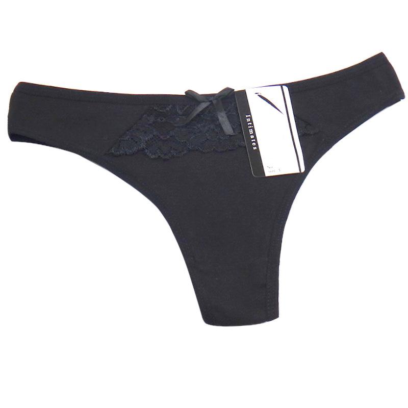 Tanga de encaje sexi, bragas de algodón para mujer, conjunto de bragas en Tanga, calzoncillos para mujer, ropa interior para niñas, 6 unids/lote
