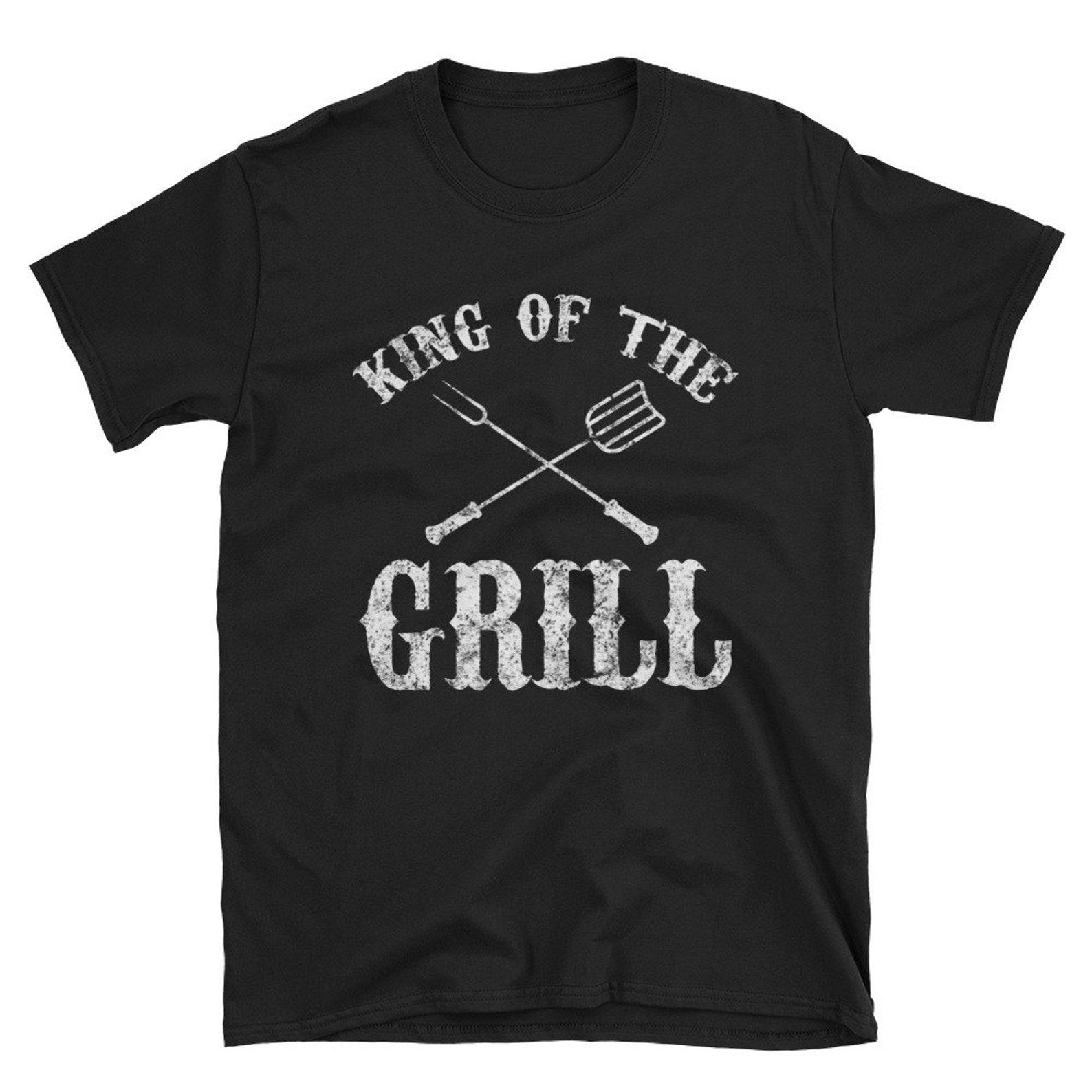 Funny BBQ Shirt Barbecue King of the Grill T Shirt Gift 4XL