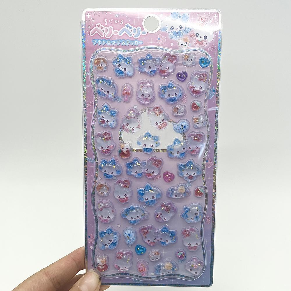 Latest Animation Water Drop 3D Ease Crystal Stickers Cute Refrigerator Sticker Handbooks Decoration Creativity Reward Plaything