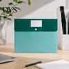 Matte PP File Folder Document Folders with Snap Button & Label Pocket, A4 Size Plastic Student Exam Organizer Envelopes, Waterproof Organizers