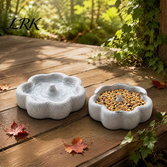 Easy Clean Bird Water Bowl Pumice Stone Bowl, Spill Proof Parrot Calcium Rich, Stable Cage Accessory Food Dish, Feeder for Cockatiel Conure
