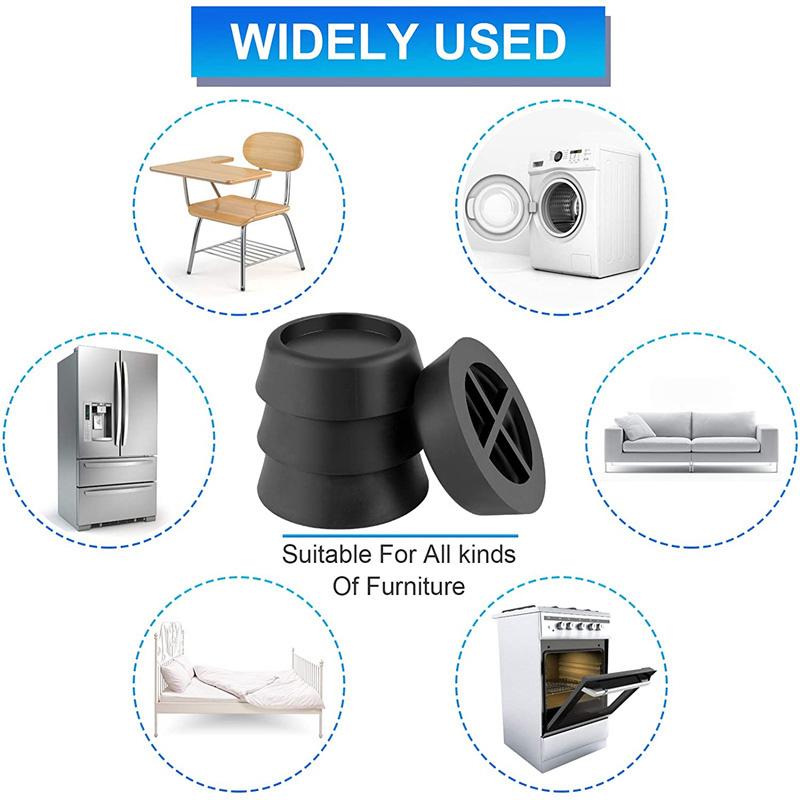 4 bucăți tampoane anti-vibrații din cauciuc Suport pentru mașină de spălat mobilier picioare picioare amortizoare universale covoraș stand acasă antiderapant silențios