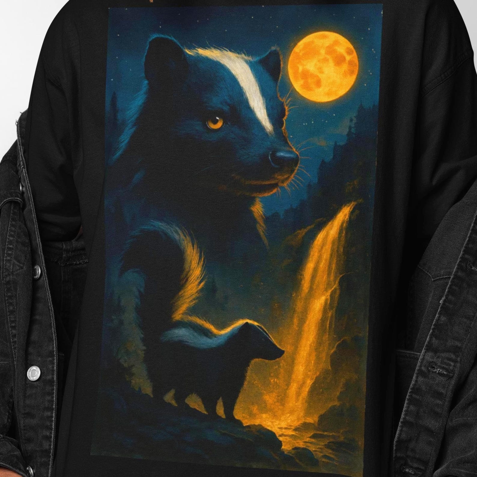 Skunk Vintage 90s Graphic Style Tshirt, Retro Skunk T-Shirt, Nature Skunk Y2k Streetwear, 2000s Skunk Gift S