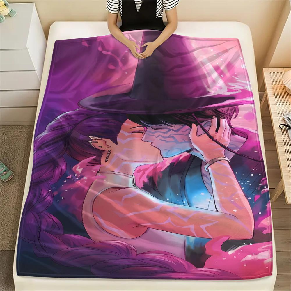 1 Stück Kpop Dämonenjäger Druck Flanelldecke, Hohe Qualität für alle Jahreszeiten, Heimdekoration, Wärme und Komfort, Perfekt für Weihnachtsgeschenke