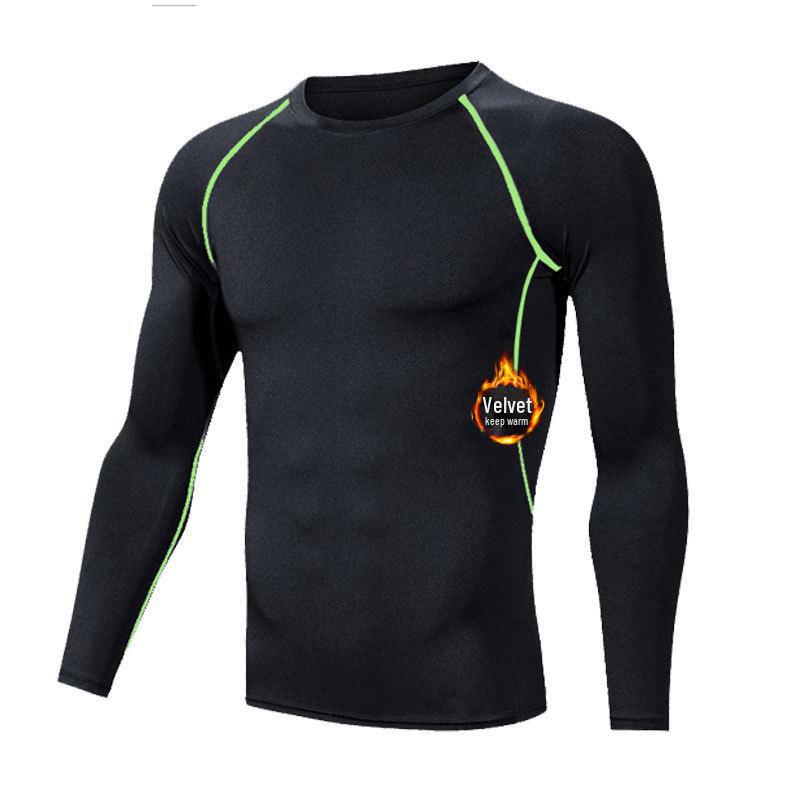 Men's Thermal Long Sleeve Elastic Training Tights for Autumn/Winter - Running, Basketball, Outdoor Fitness.