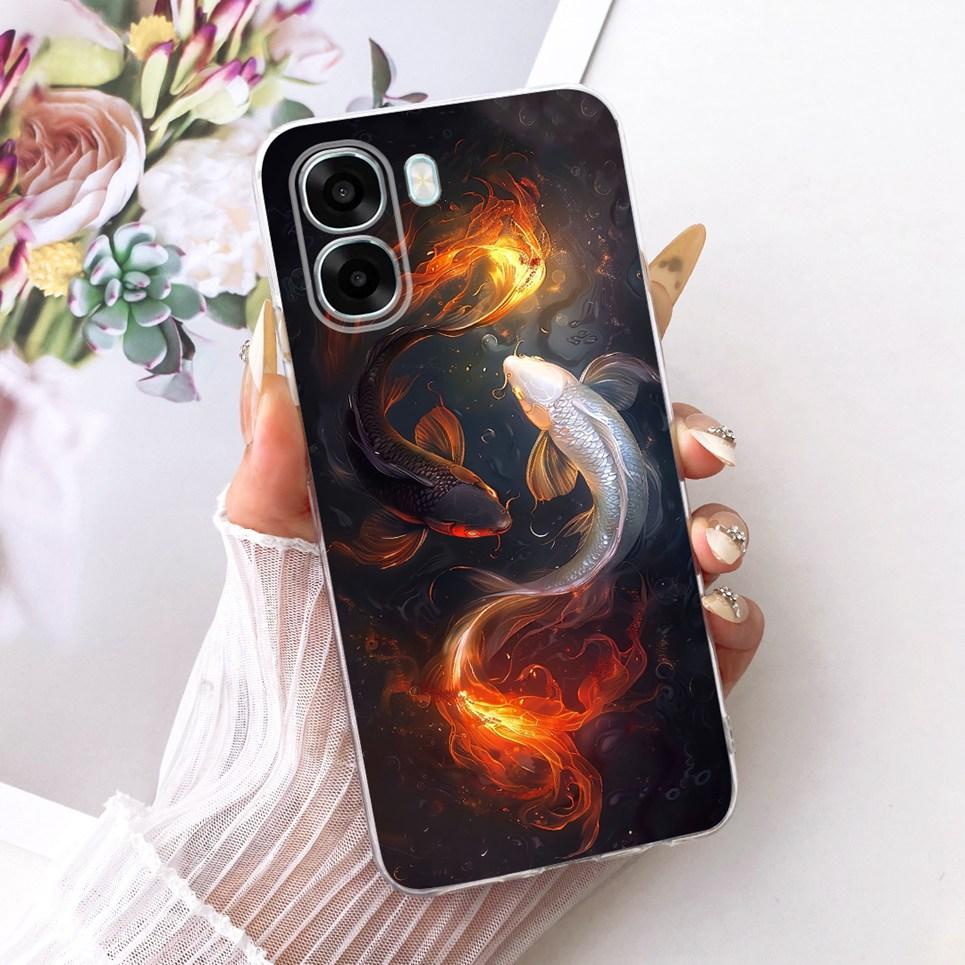 Cartoon Animal Cool Dragon Chinese Loong Painting Casing For Oppo A6x A6t 4G 5G a6x India A6T Pro Phone Case Soft Clear Silicone