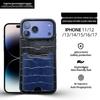 Capa Protetora Magnética Anti-Queda em Couro com Padrão de Crocodilo para Apple 17 Pro / iPhone 17/17PM.