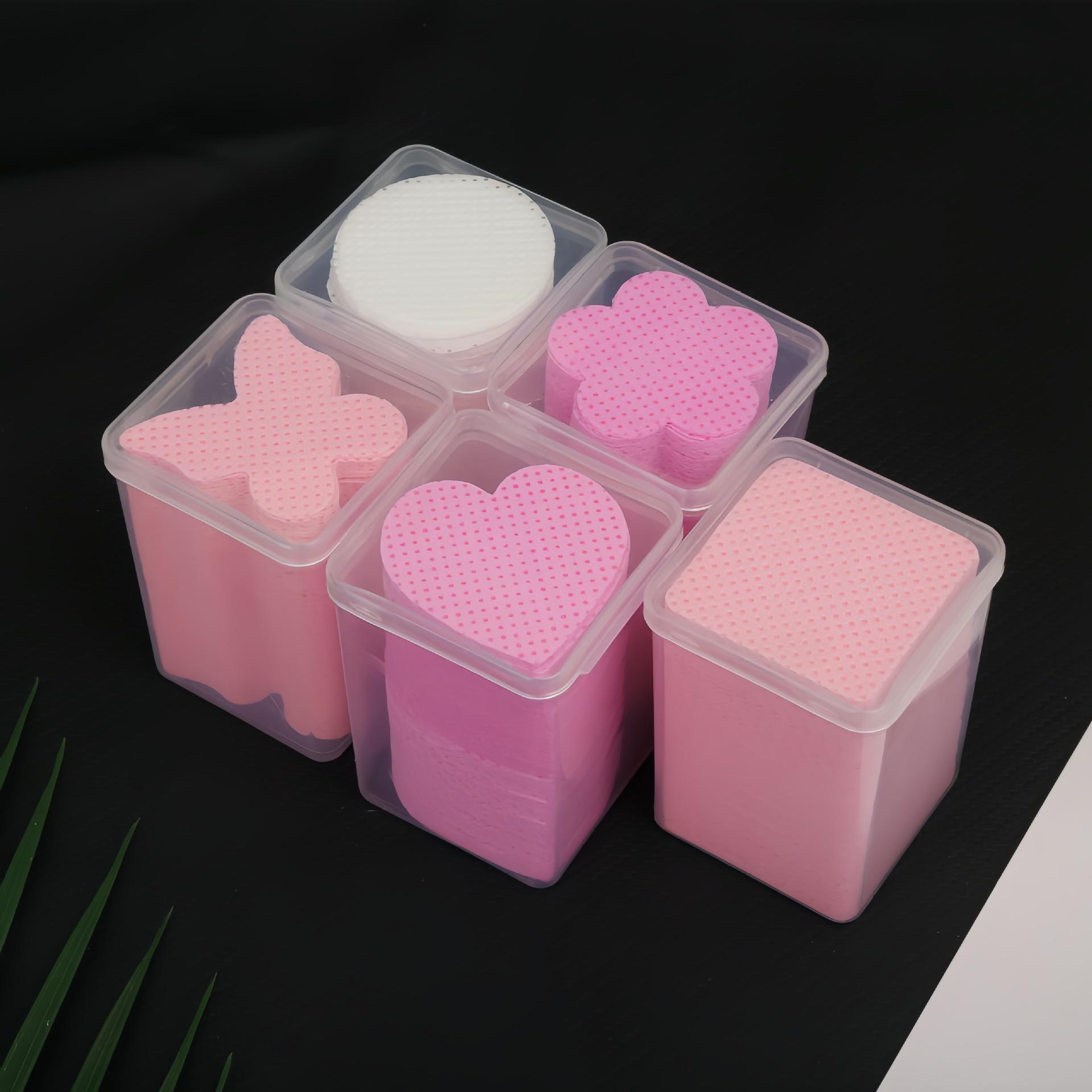 Eyelash Glue and Bottle Cleaning Cotton Pads 200 Petal-Shaped Pieces розовый