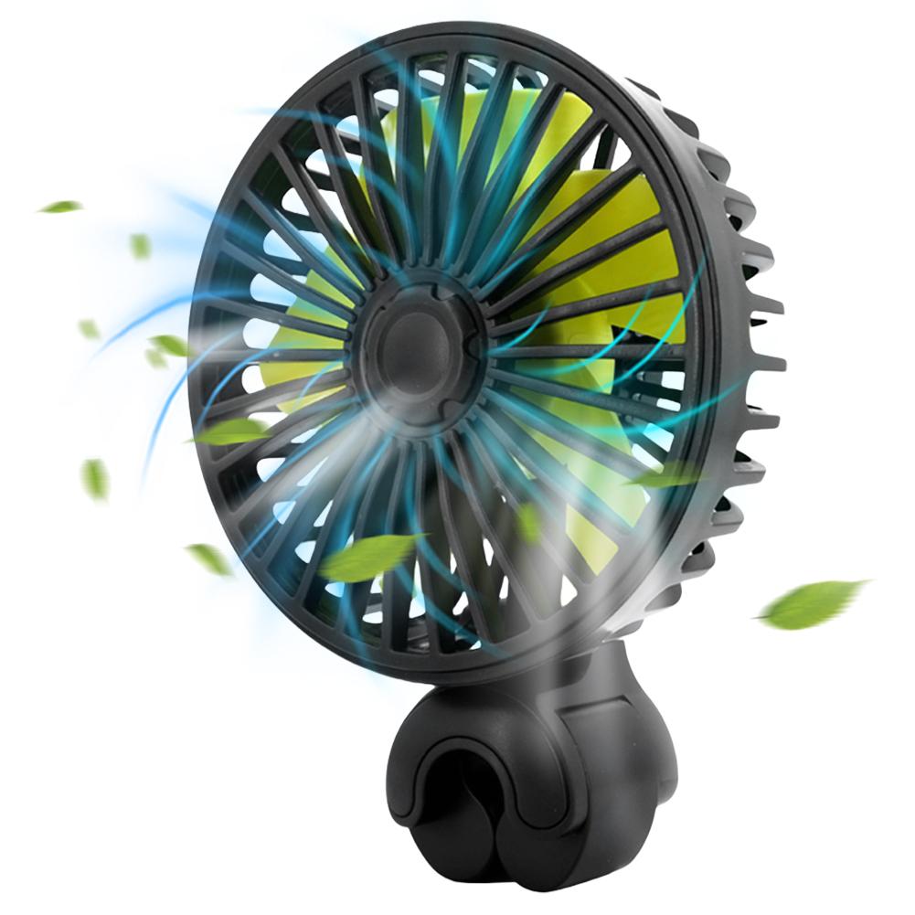 USB Car Seat Headrest Fan 360 Rotatable Cooling Backseat Fan Vehicle Rear Headrest Fan Summer Accessories for Sedan SUS RV Truck