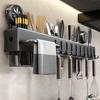 Kitchen Wall Mount Organizer With Carbon Steel Multifunctional Storage For Utensils And Knives