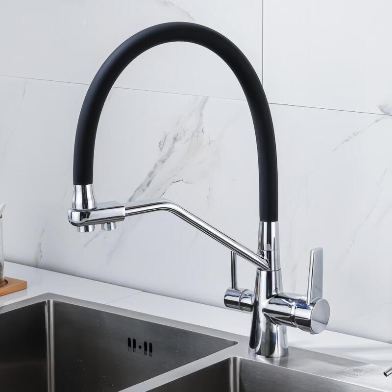 

TLXT 3-in-1 Wall-Mounted Pull-Out Kitchen Faucet