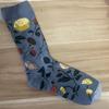 Bonne Maison: Retro-Ölgemälde-Socken für Damen, mittelhoch, luxuriös, französisch, bis zur Wade