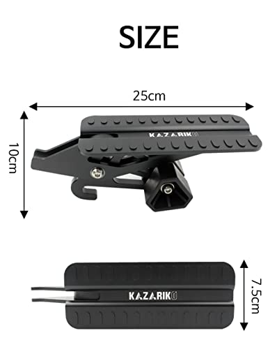 KAZARIKO Car Door Step, Car Roof Wash Step, Long, Foldable, Easy Installation, Suitable for SUVs, Jeeps, RVS, Light Trucks, etc. (BLACK)