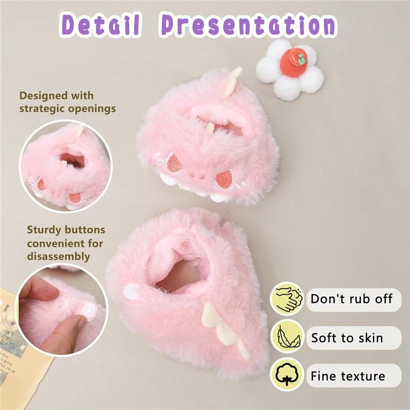 Cute Animal Clothes for 17cm Small Doll – Soft Plush Outfit Set for Doll Dress Up – Bee Costume & More (NO Doll)