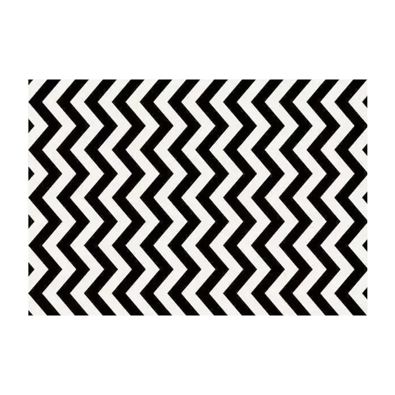 Modern Black White Striped Carpet Minimalism Decoration Bedroom Bedside Short Velvet Rug Lounge Cloakroom Antiskid Floor Mats