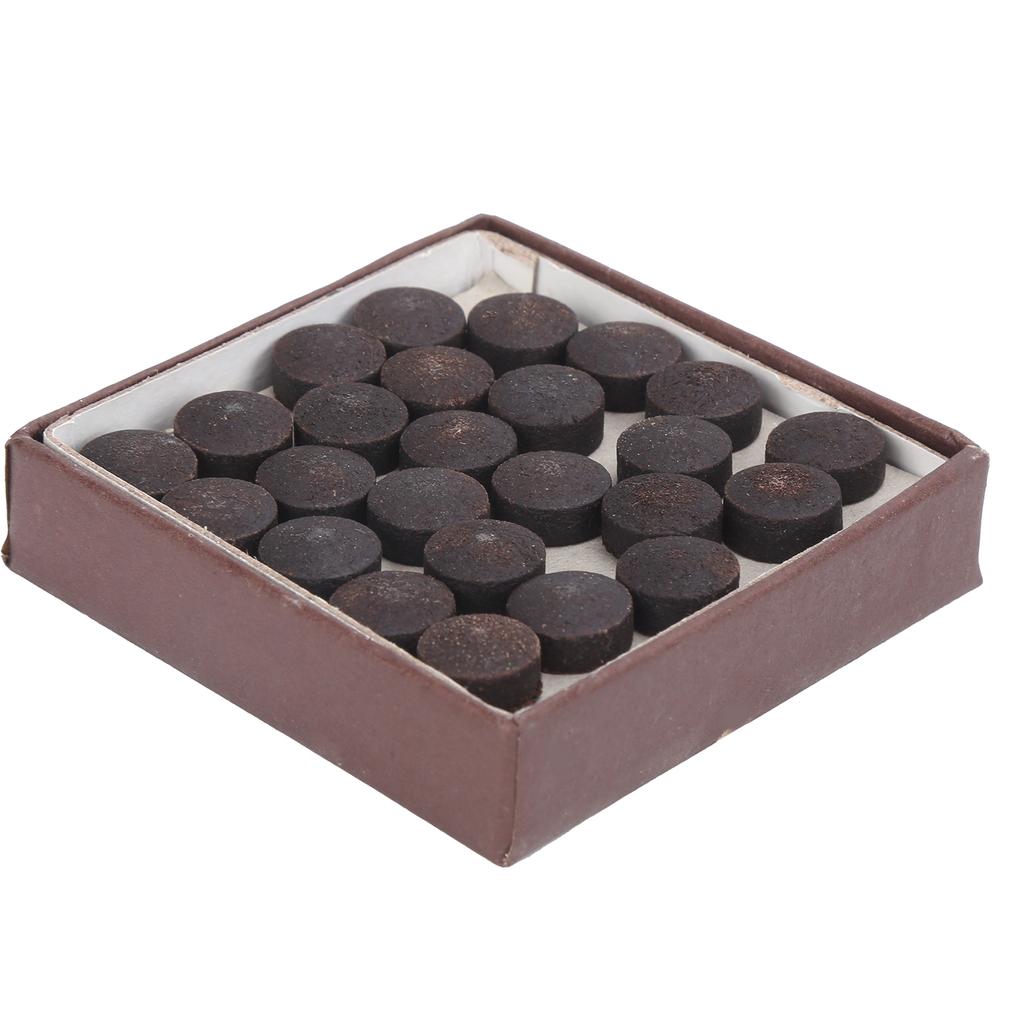 50pcs box 12mm Cue Tips Kit Snooker Red Leather Cue Stick Tips for Pool Eight Nine Ball