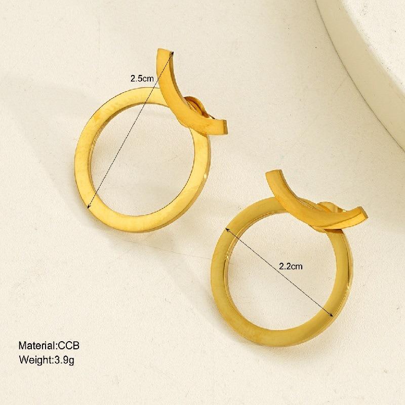 Fashion Creative Simple Hollow Geometric Circle Earrings For Women