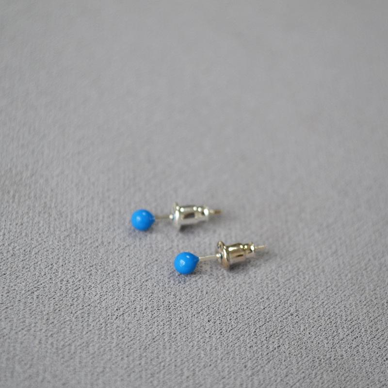 Bai Baihe Minimalist Enamel Matchstick Earrings In 925 Silver