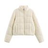 Damen Winter Stehkragen Baumwollmischung Langarm Jacke Lockerer Schnitt Street Style Oberbekleidung