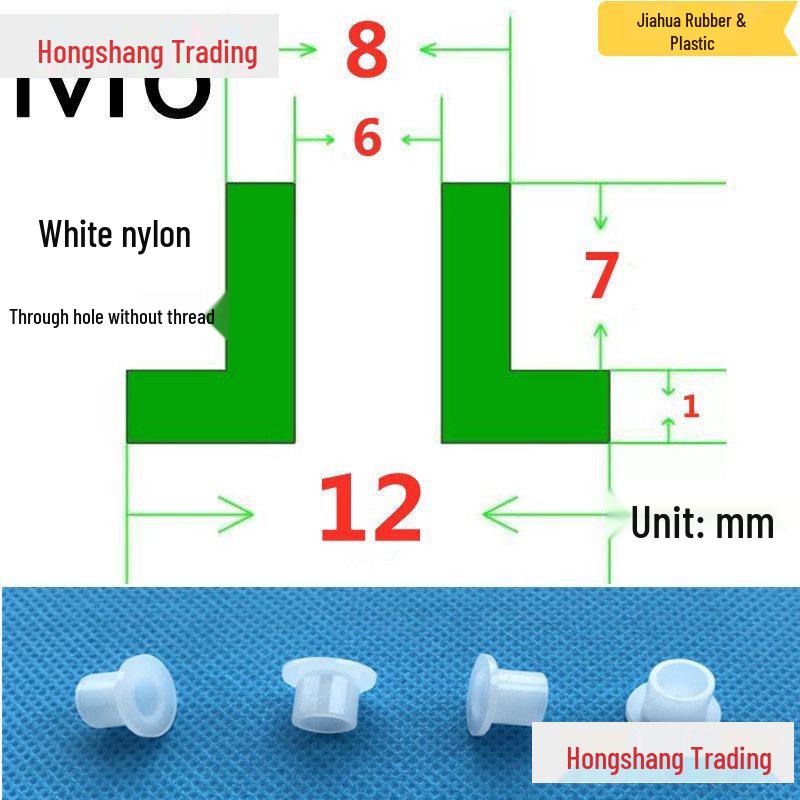 Step T-Shaped Nylon Insulating Bushing Washer, M3-M35 Thread Protection Spacer