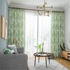 Vintage Garden Fresh Plant Leaves Living Room Study Bedroom Curtain Gauze Curtain Window Curtain Decor