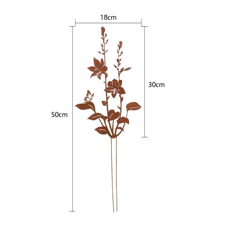 

Metal Iron Art Flower Pot Flower Arrangement Card Decorate Retro and Vintage Home Furnishing Courtyard Garden Balcony Ornaments