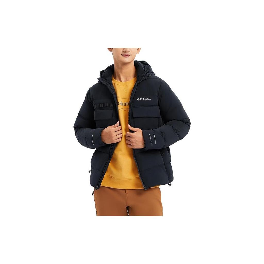 Columbia Solid Logo Outdoor Water-Resistant Warm Down Jacket Men Jackets Black WE9639-010