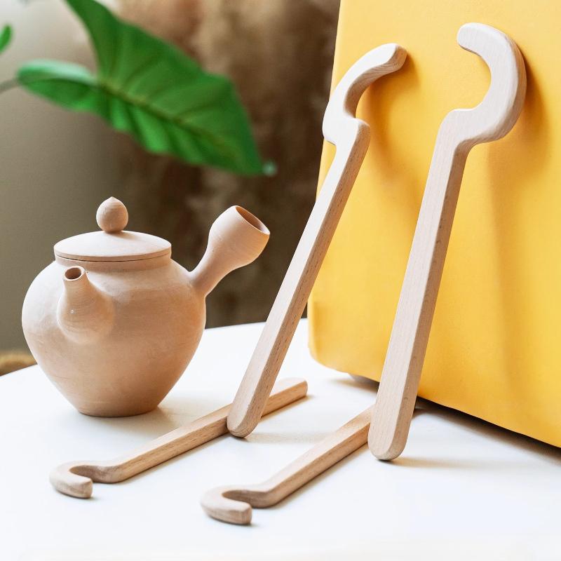 Wood Long-handle Drawing Pottery Tool Rapid Shaping and Shaping The Mouth Edge for Supporting Pottery Modeling
