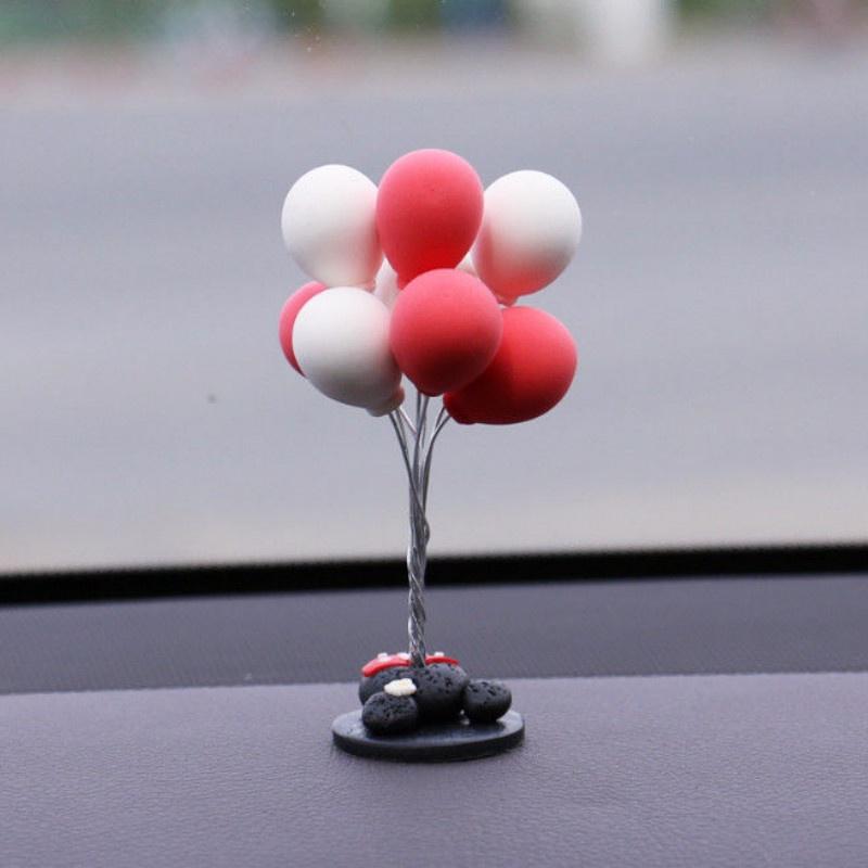 Car interior decoration colorful and lovely clay balloon car console panel creative car accessories
