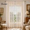 Romantischer Stil Vorhang 1 Panel Transparenter Spitzenvorhang, Vintage Floral mit Stangentasche, Transparente Vorhänge Lichtfilterndes Fenster für Wohnzimmer Schlafzimmer