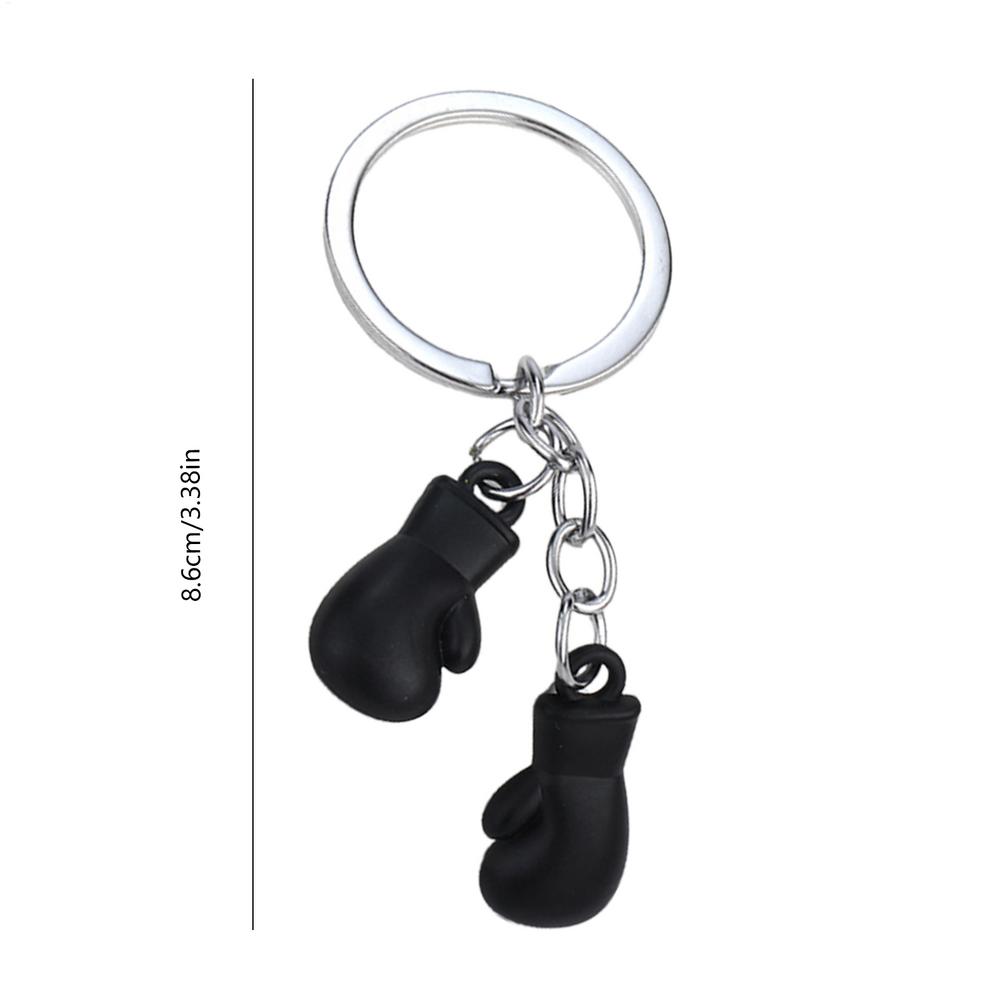 

New 3D Boxing Mitten Keychain Pendant Portable Keyring Party Favors Keyring Jewelry Men And Women Car key chain Accessories чорний