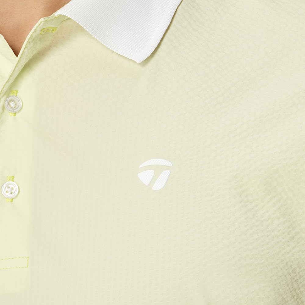 TaylorMade Cool Matcha Seersucker S/S Polo Shirt, Size M, Men's, 2025SS, UN633