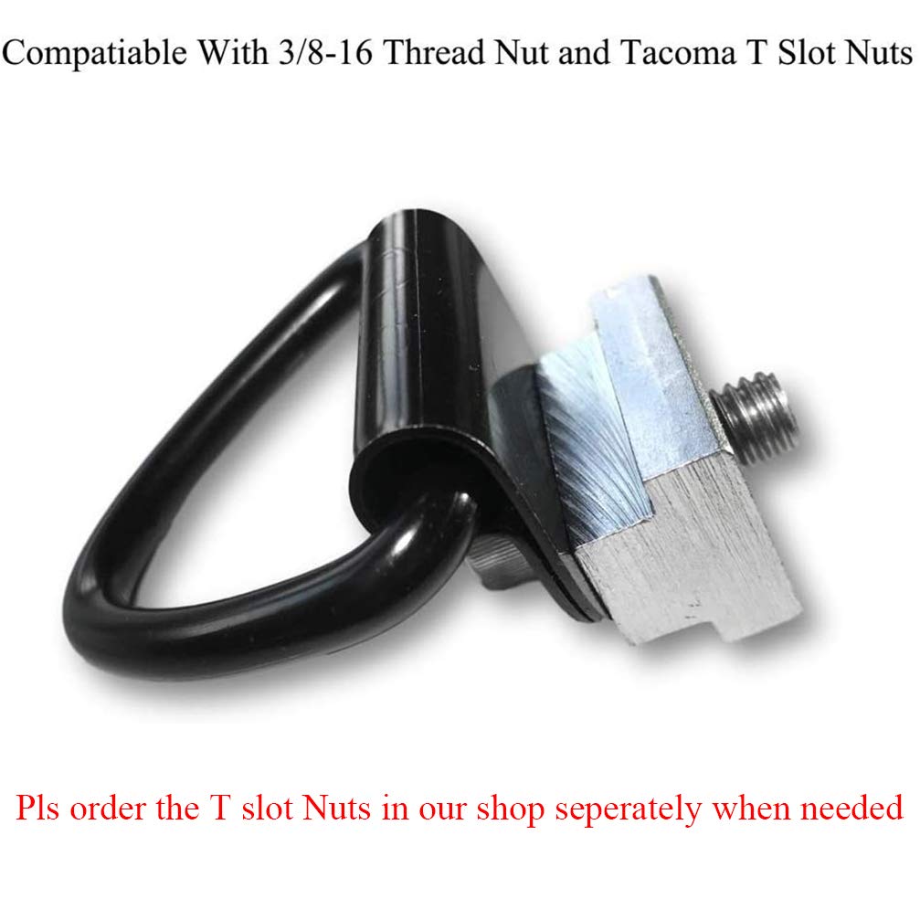 Heavy Duty Truck Bed Tie Down Anchor Ring Trailer Hook Cargo Bolt V-Ring Pickup Rail Accessories (Pack of 4)