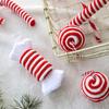 Şeker Noel Süsleri, Kırmızı ve Beyaz Şeker Kamışı Noel Kolye Uçları Lolipop Asılı Süsler Noel Ağacı Parti Dekorasyonu İçin