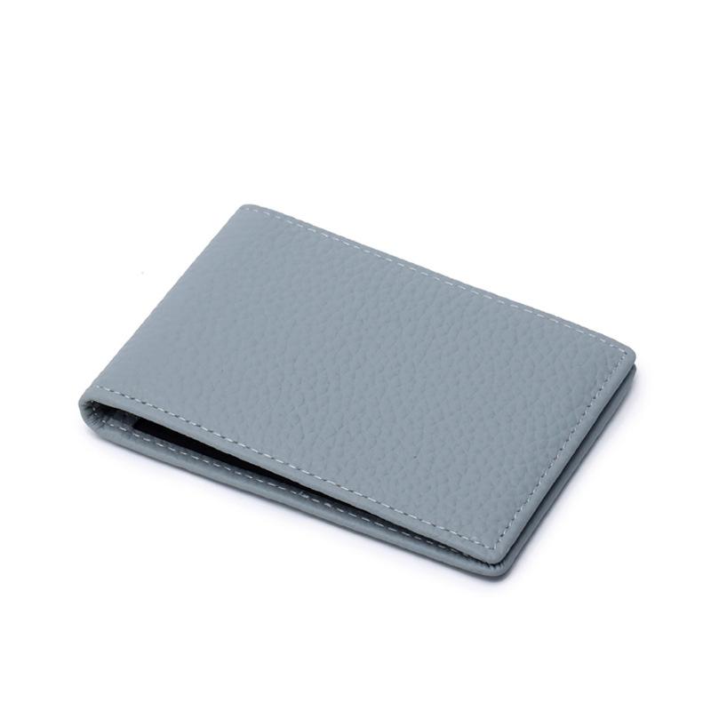 

Нова шкіряна проста сумка для водійського посвідчення з візерунком лічі, першого шару коров яча шкіра, унісекс, кишеня для зберігання карток, затискач 11x1x9cm